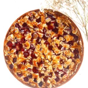 Tarte framboises amandes