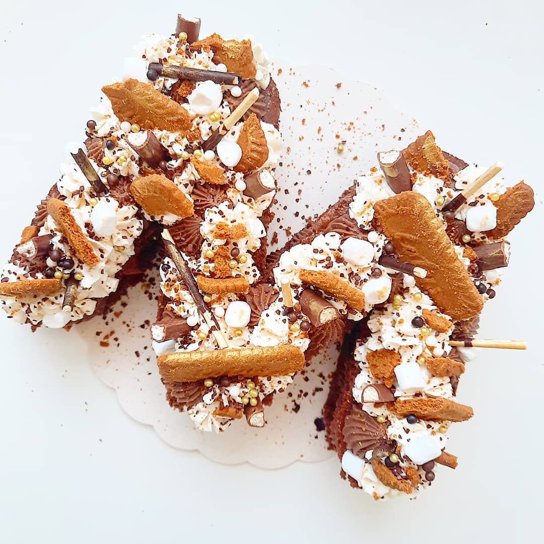 Letter cake chocolat speculoos