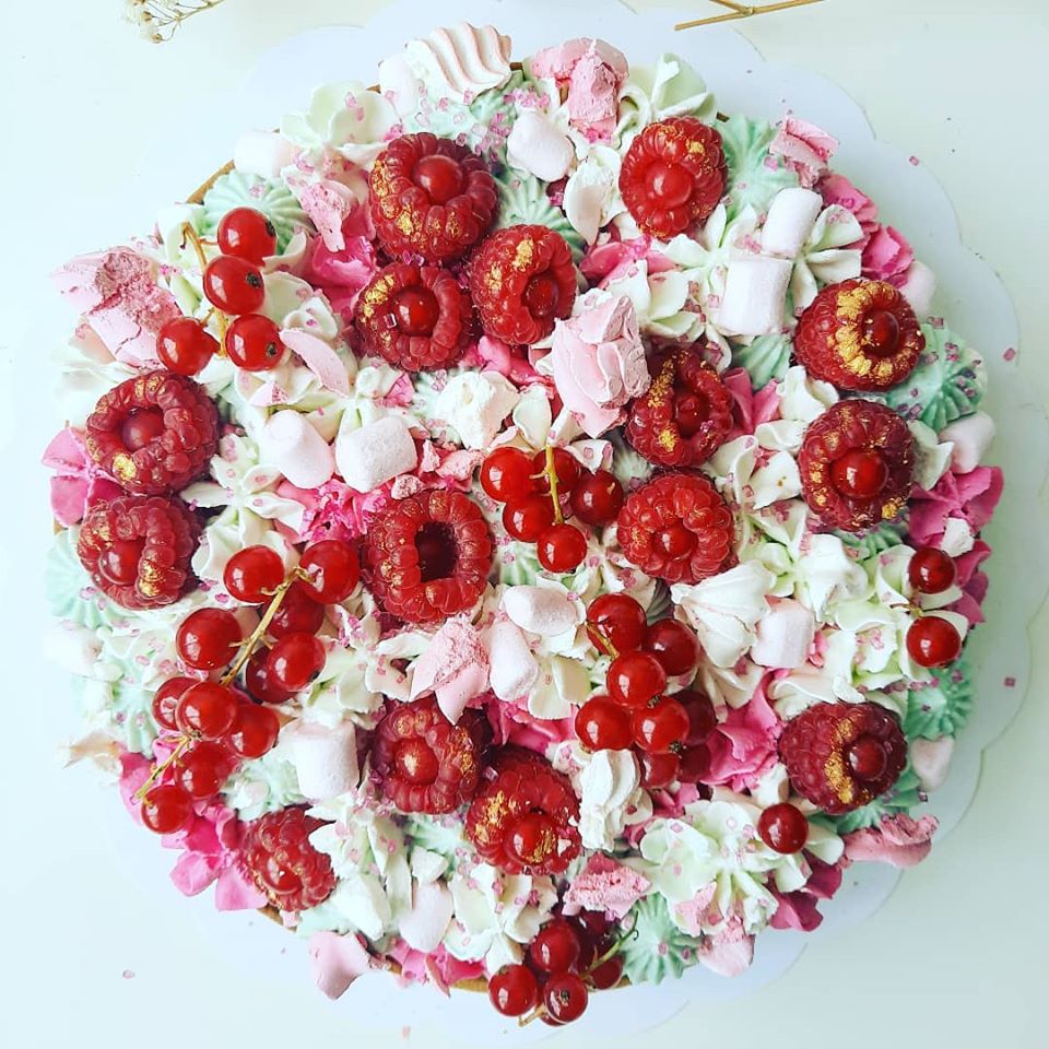 Opéra vanille framboises